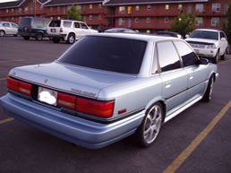 Rear top view clean car